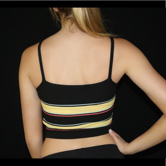 Papaya Striped Crop Top - Picture 2 of 3